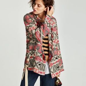 PricE ✂️  ZARA fringed coat